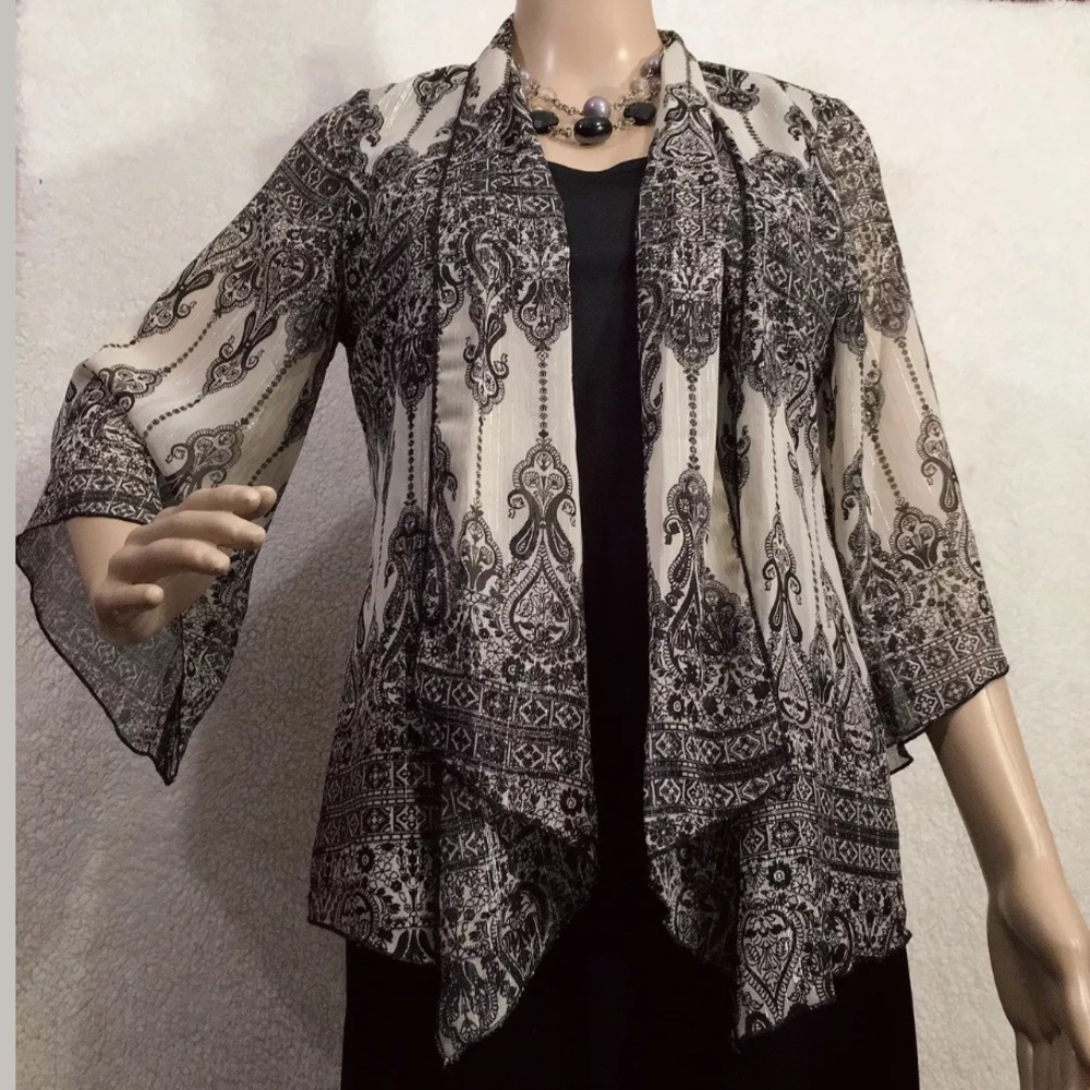 🩷 Sara Michelle Ladies Blouse Size Medium Petite